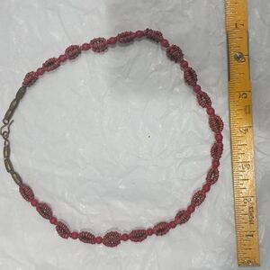 Elegant Red Beaded Necklace